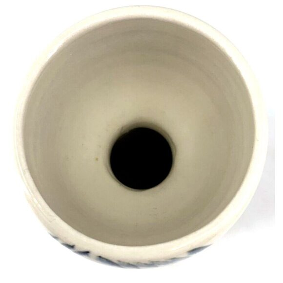 Bev Freeburg Vase Studio Art Pottery Women Lady Floral Dress 7.5" Tall Signed - Picture 6 of 8